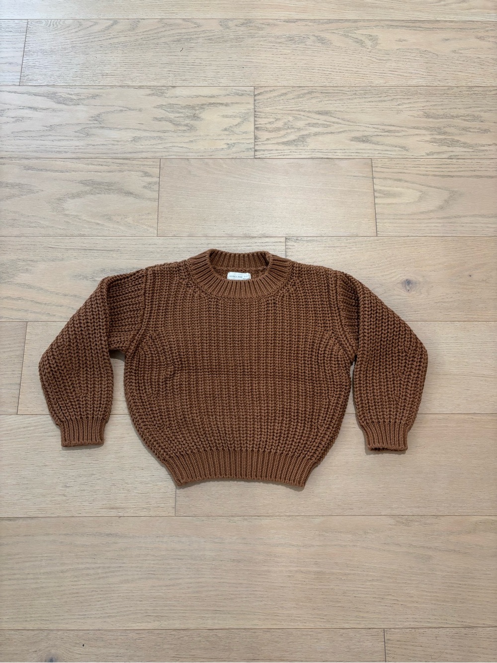 Quincy Mae rust Orange chunky sweater, size 2-3Y